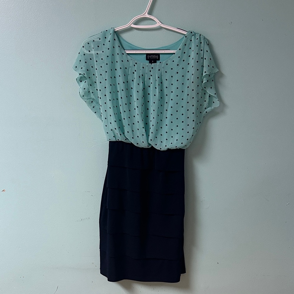 Enfocus Studio Mint Polka Dot Blouse